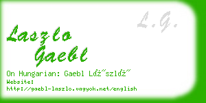laszlo gaebl business card